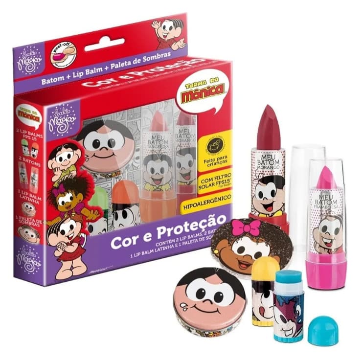 Kit De Maquiagem Infantil Cor E Proteção Turma Da Mônica