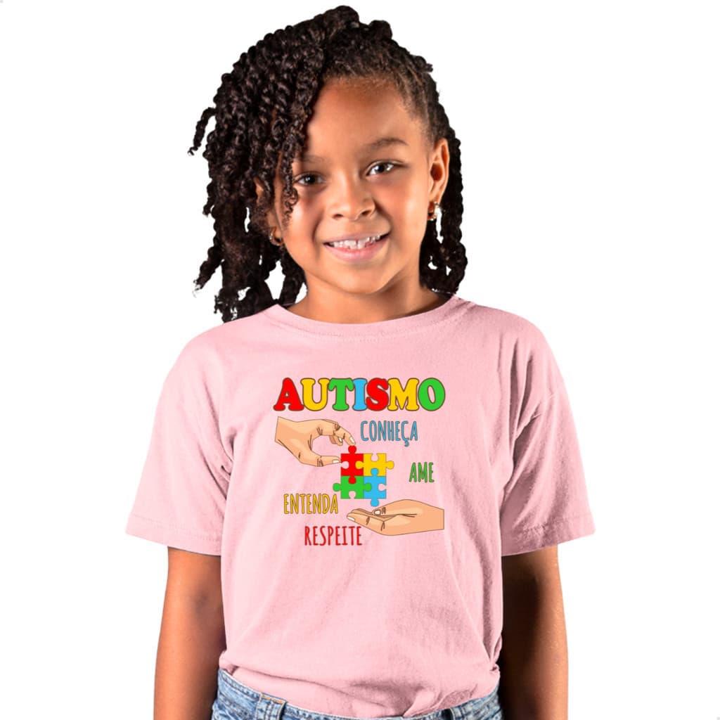 Camiseta infantil autismo a pureza de um coração forte