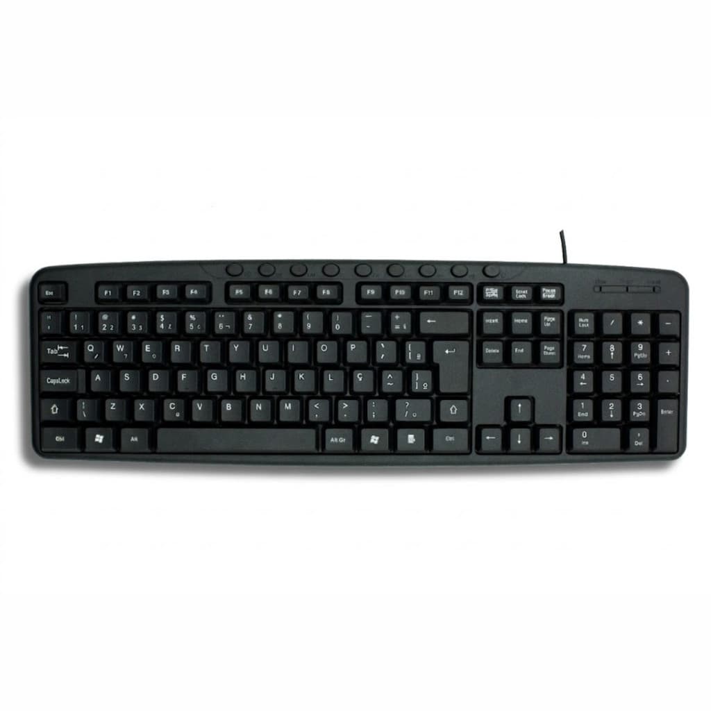 Teclado Multimídia USB Para PC Notebook Preto