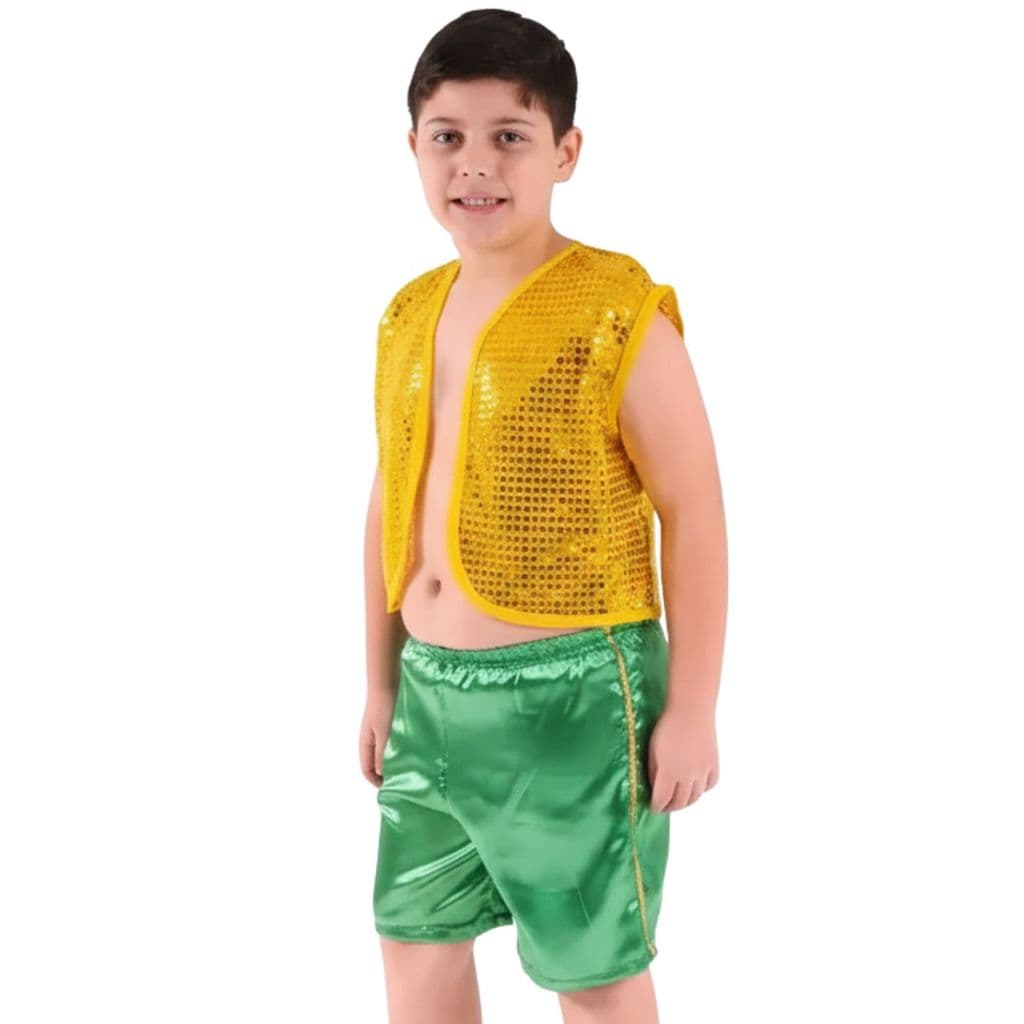 Fantasia Brasileirinho Brasil Colete Amarelo - 1551