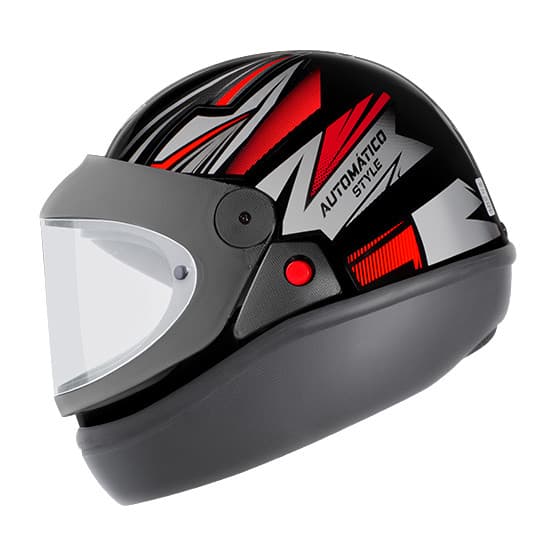 Capacete Ebf Automático Style Preto e Vermelho Brilhante Estilo San Marino