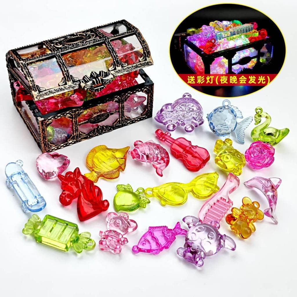 Mason brinquedo crianças simulação brinquedo falso diamante cristal vidro colorido safira princesa rosa menina menino