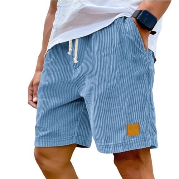Novos homens Retro bordado etiqueta de couro veludo moda rendas Shorts casuais