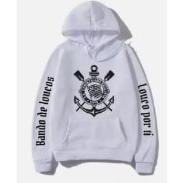 Moletom Canguru Com Bolso Estampa Bando De Loucos Personalizada Unissex Flanelado