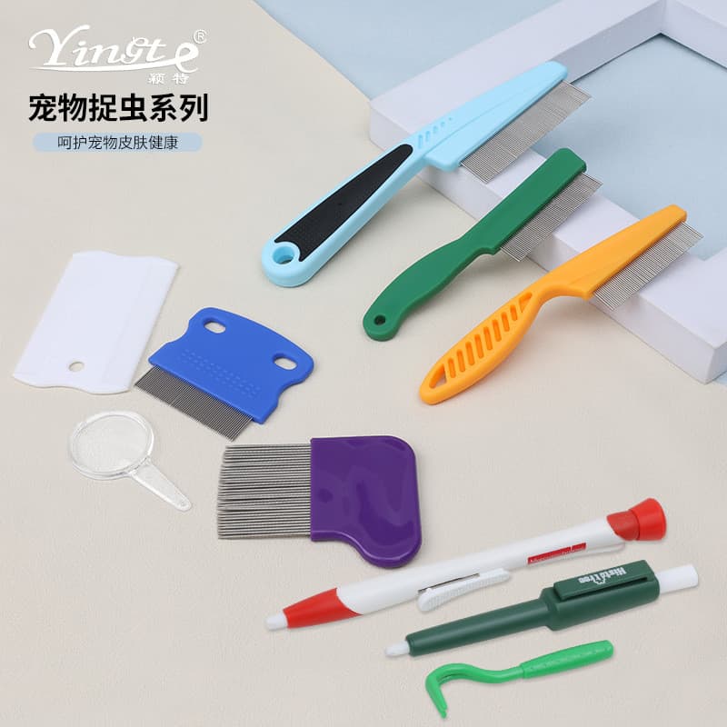 Novo estilo suprimentos para animais de estimação pente de pulgas pente de captura de insetos caneta de captura de piolh