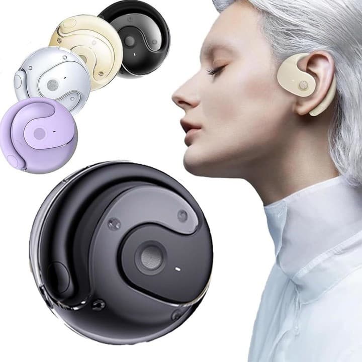 Fone de Ouvido Sem Fio TWS Bluetooth com Suporte de Orelha Anti-queda Novete