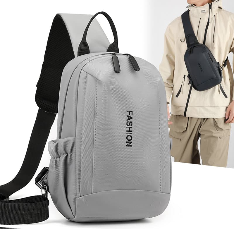 Bolsa de peito masculina funcional Casual simples bolsa mensageiro de ombro multifuncional Street Wear Crossbody bolsa p