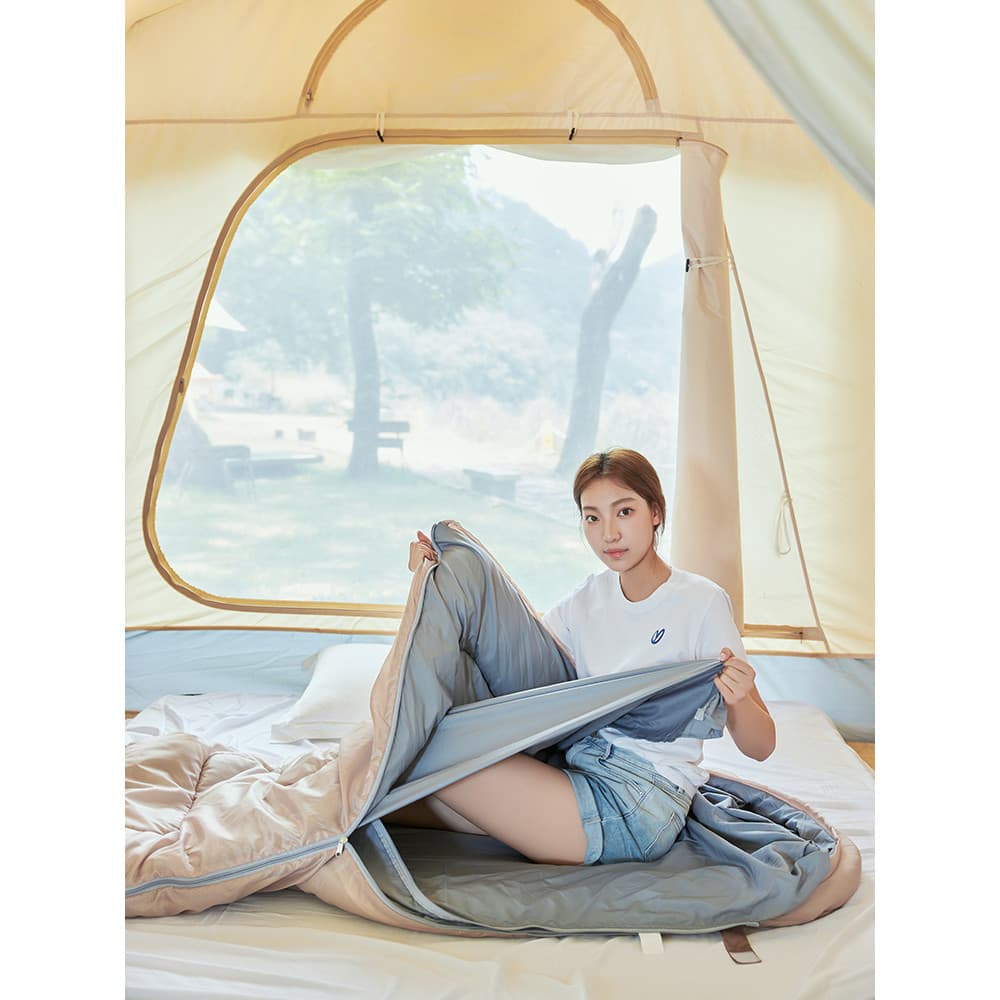 Forro lavável removível saco de dormir ao ar livre quente acampamento almoço pausa tenda viagem adulto único ponto duplo