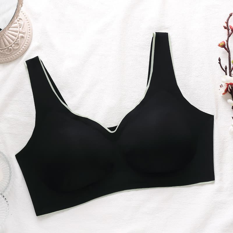 Libra sem costura látex roupa interior feminina reunindo sutiã sem fio de uma peça colete esportivo