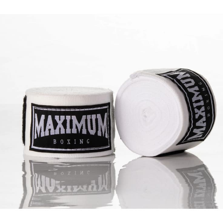 Bandagem Atadura Boxe Muay Thai Kickboxing Branca Maximum