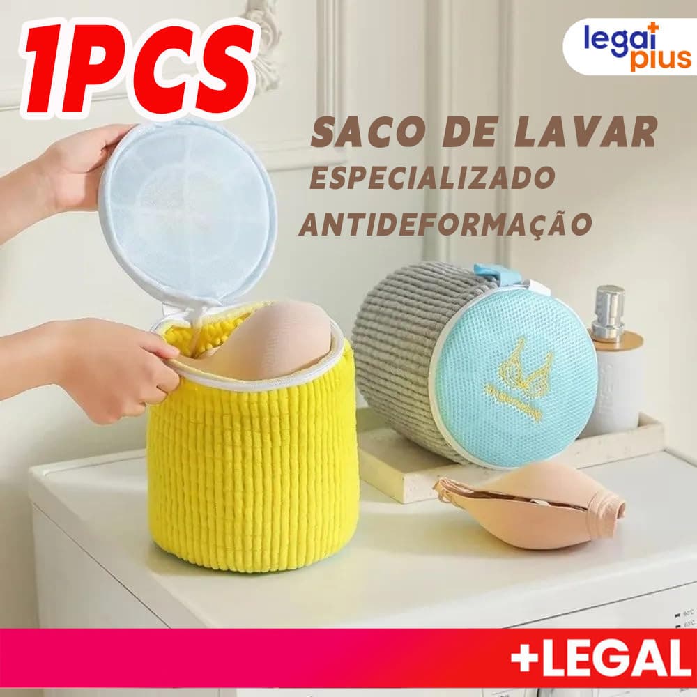 Saco de Lavagem para Roupas Finas com Ziper Reforcado Protecao Completa para Sutias e Acessorios na Lavanderia