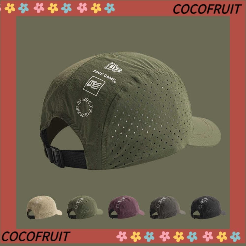 Bonés de Beisebol COCOFRUIT, Bonés de Proteção Solar de 5 Painéis com Aba Curta, Bonés Casuais Ajustáveis Estilo Japonês