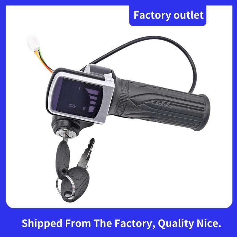 Aperto Do Acelerador Com Trava De Chave Para 36V Scooters Elétricos-Indicador De Energia Projetado Motocicletas De Bicic