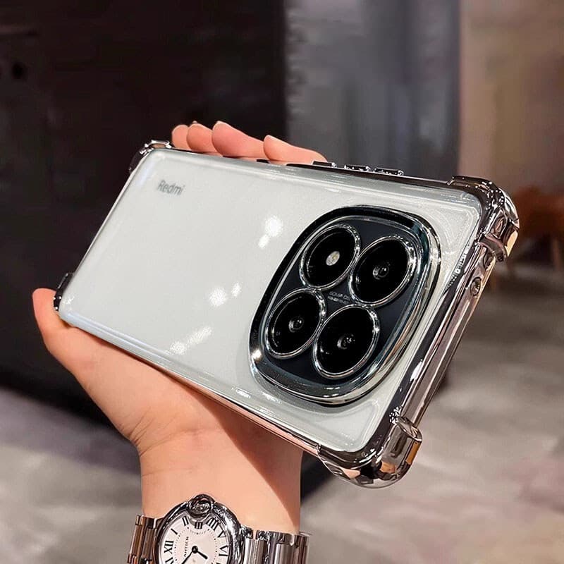 Capa De Telefone Revestida Transparente Para Redmi Note 15 Pro Plus 15 15C A5 Proteção Da Câmera Anti-Queda  À Pro
