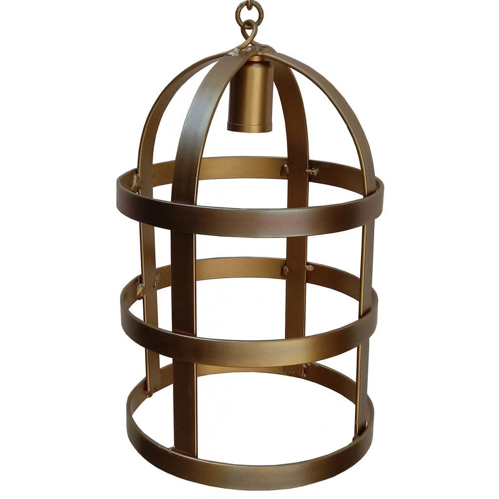 Luminaria Gaiola Rustica de Ferro para Quarto Pequeno Linda Decoração