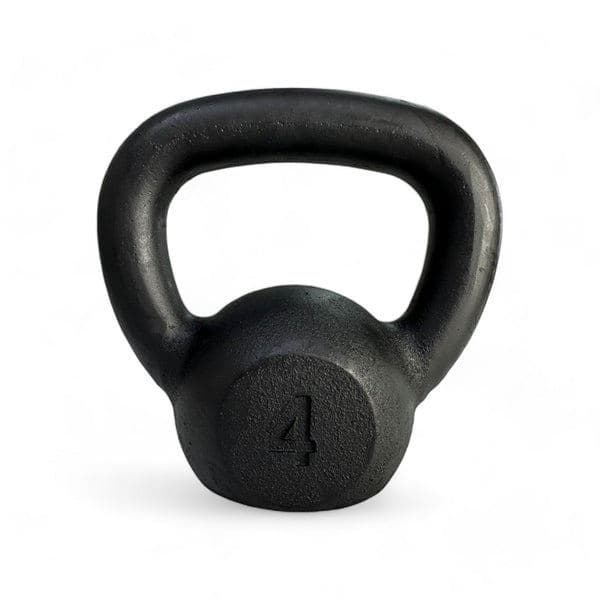Kettlebell Pintado Ferro Fundido Preto 4kg