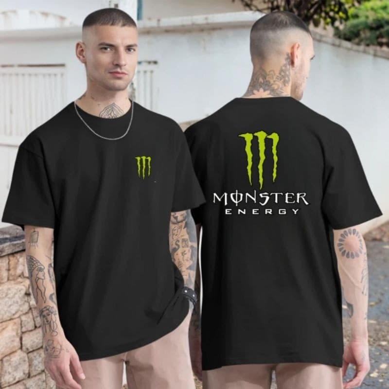 Camiseta Camisa Blusa Masculina Monster Algodão Casual Básica Dia a Dia Gola Redonda Estampada Personalizada Verão Top