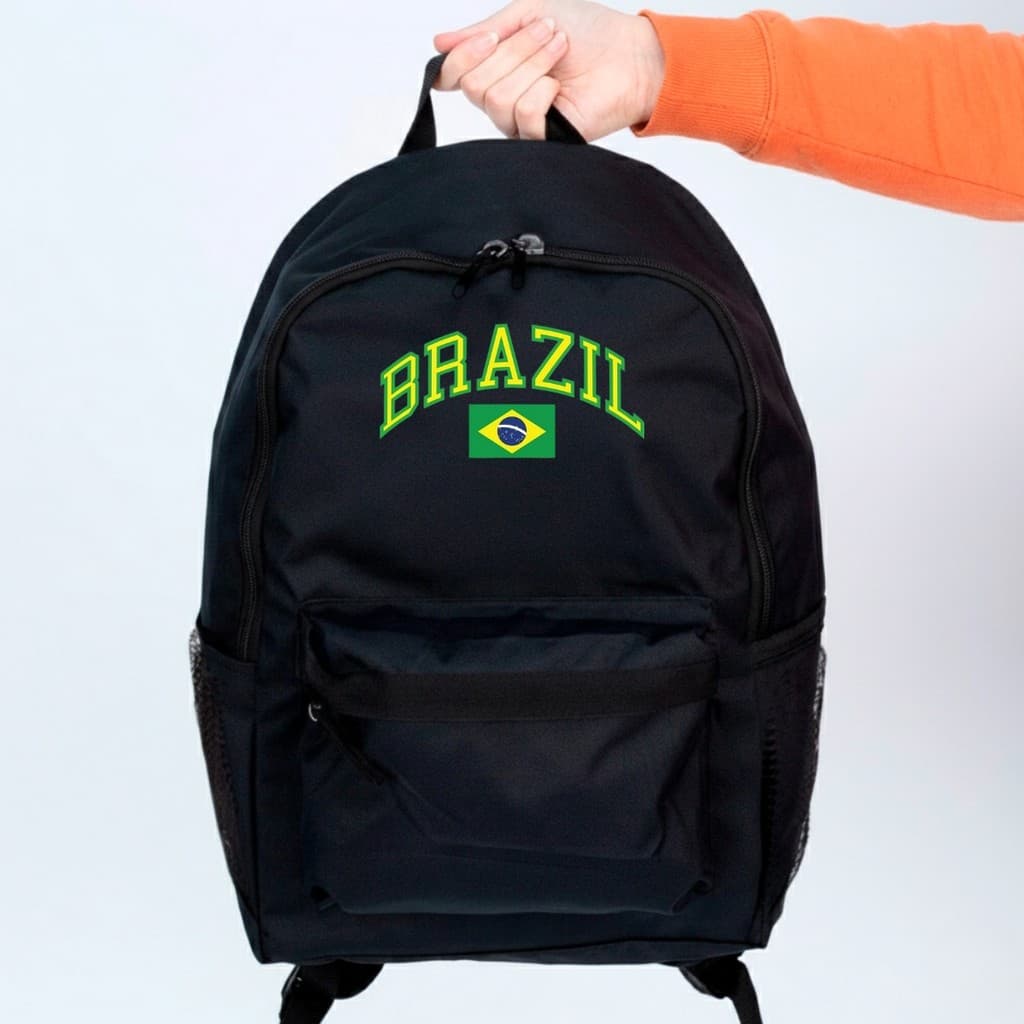 Mochila Escolar masculina feminina Seleção brasileira Brasil Bolsa Trabalho Viagem Mala