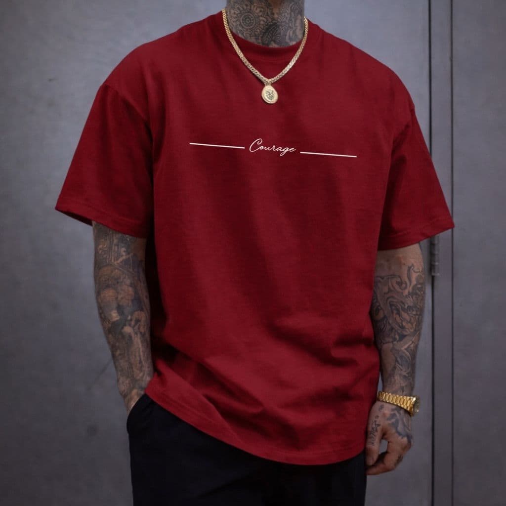 Camiseta Masculina Courage 100% Algodão Lançamento