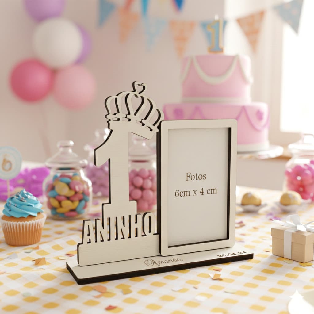 Kit 5 Lembrancinhas Porta-Retrato MDF Decor Personalizadas