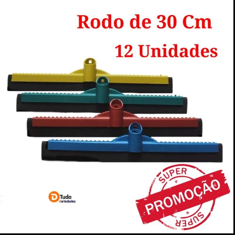 Rodo 30 cm, Kit com 12 Unidades, Coloridos, Sem Cabo!
