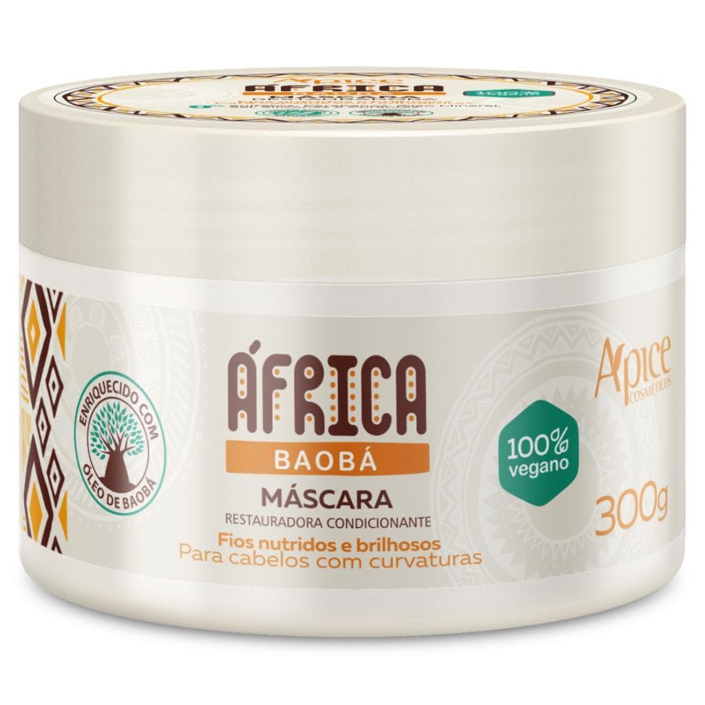 Apice Máscara Tratamento Nutrição África Baobá 300g Vegana
