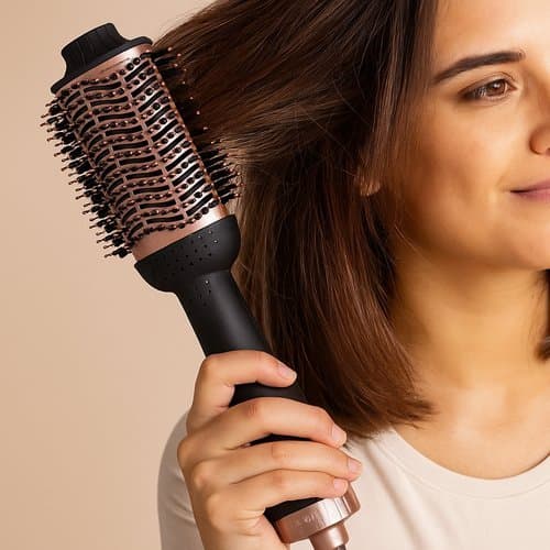 Escova Secadora Cabelo Profissional 1300w Bivolt Modelador Liso Brilho