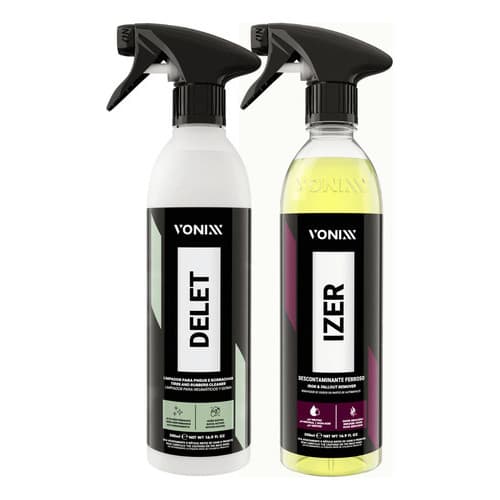 Kit Vonixx Izer Limpa Rodas + Delet Limpador Pneus Ferrugem 500ml