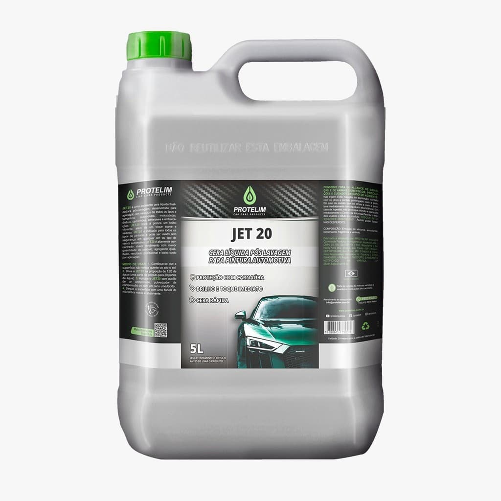 CERA AUTOMOTIVA PROT JET 20 - PROTETORA (PÓS-LAVAGEM) 5L PROTELIM