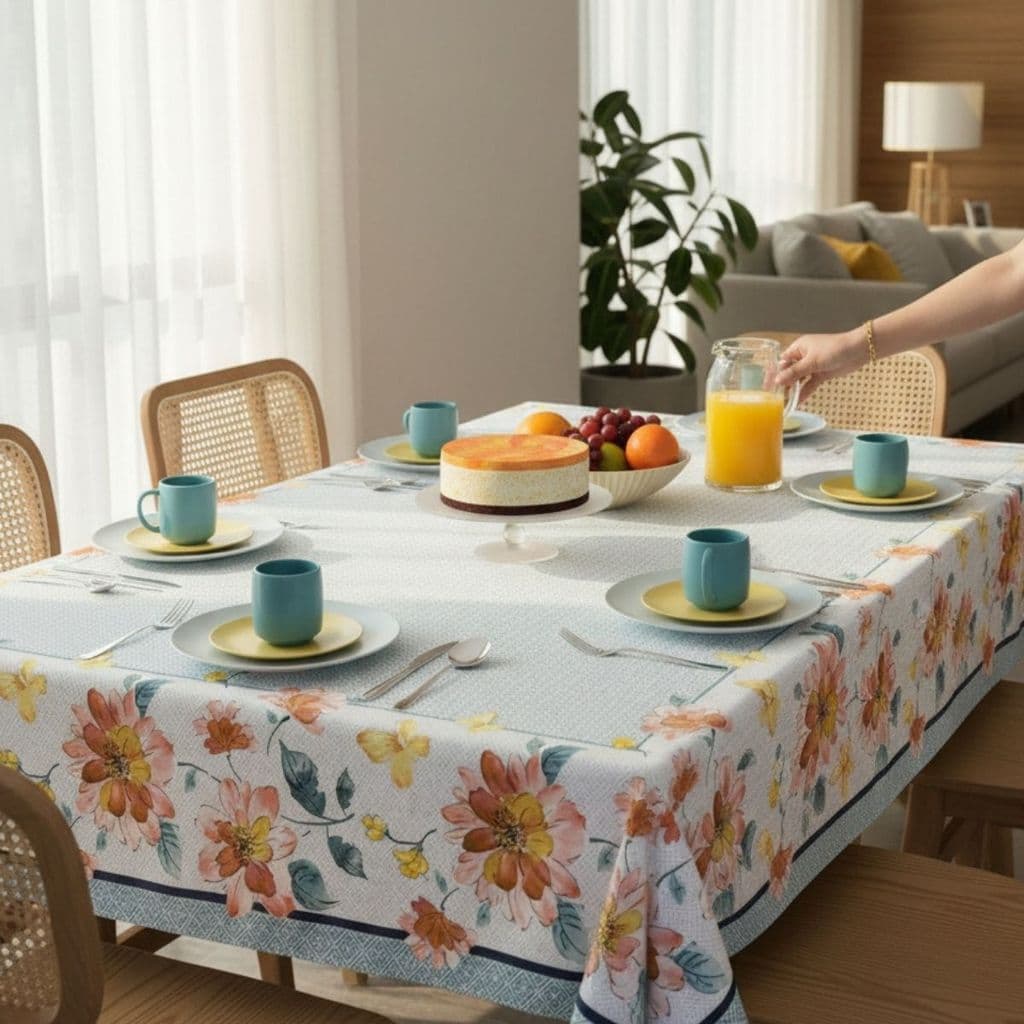Toalha de Mesa Retangular 6 lugares POP Lepper Estampa Manjar Floral 1,40x2,10m