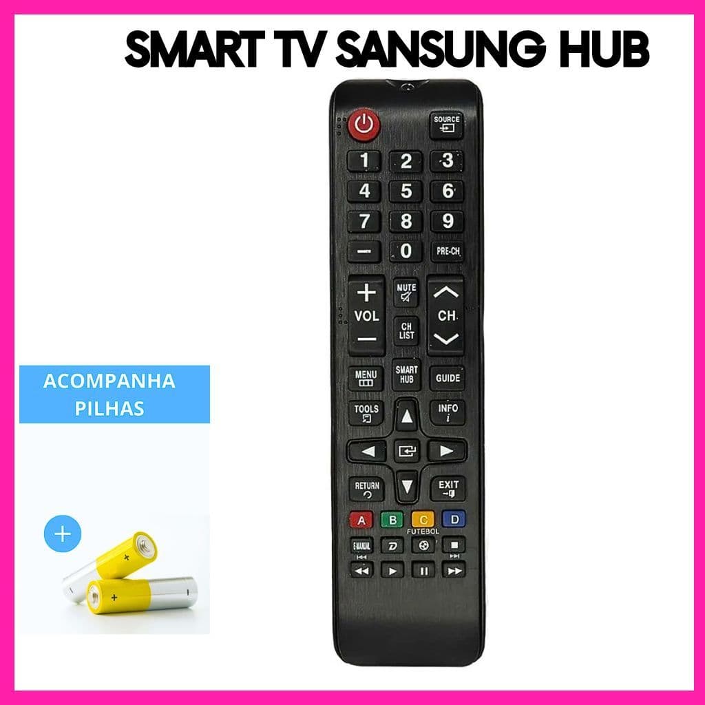 Controle Remoto Compativel com TV SMART SANSUNG HUB,Ideal Para Substituir Controle Original