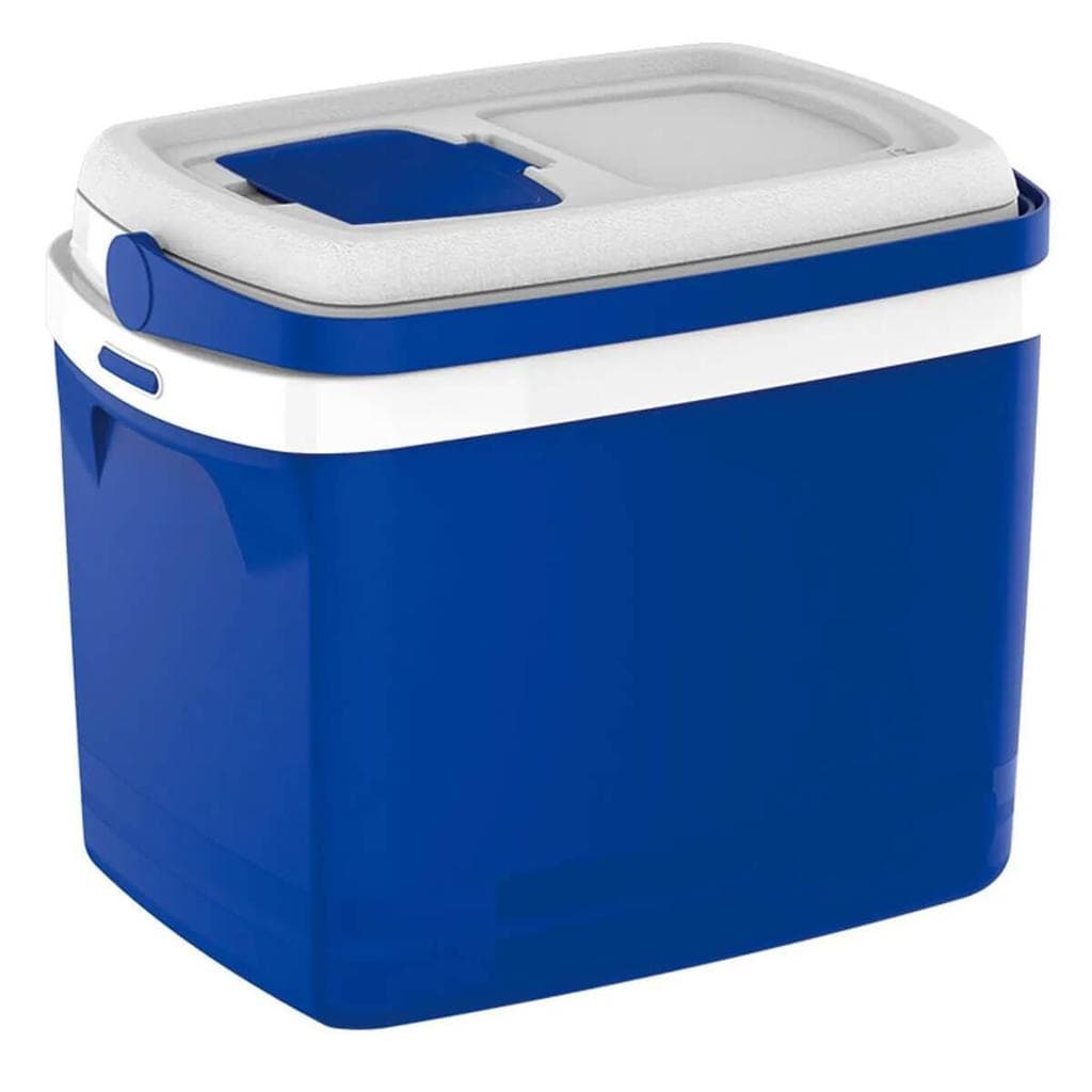 Caixa Térmica Soprano Tropical 32L Cooler com Tampa de Acesso Rápido Praia Camping Azul