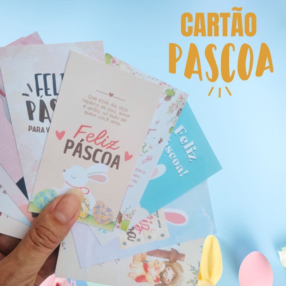 50, 100 ou 250 unid Cartão de Agradecimento ao Cliente para Páscoa