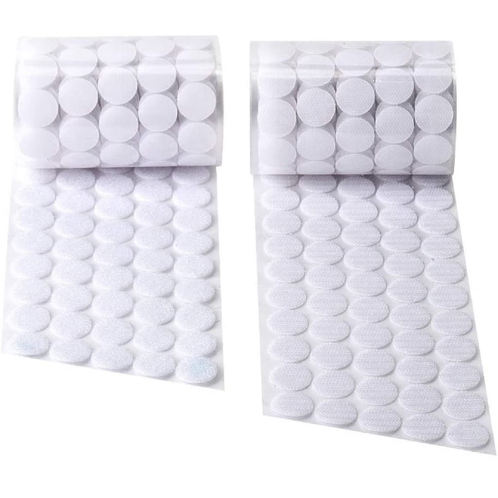 200 pares velcro adesivo redondo 20mm