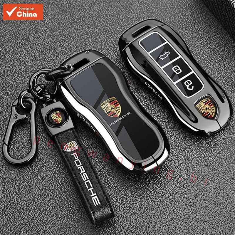 Porta-chaves de liga de zinco para carro Porsche, chaveiro para Cayenne/Macan/Paramera/Maca/911/718 Taycan OUKU