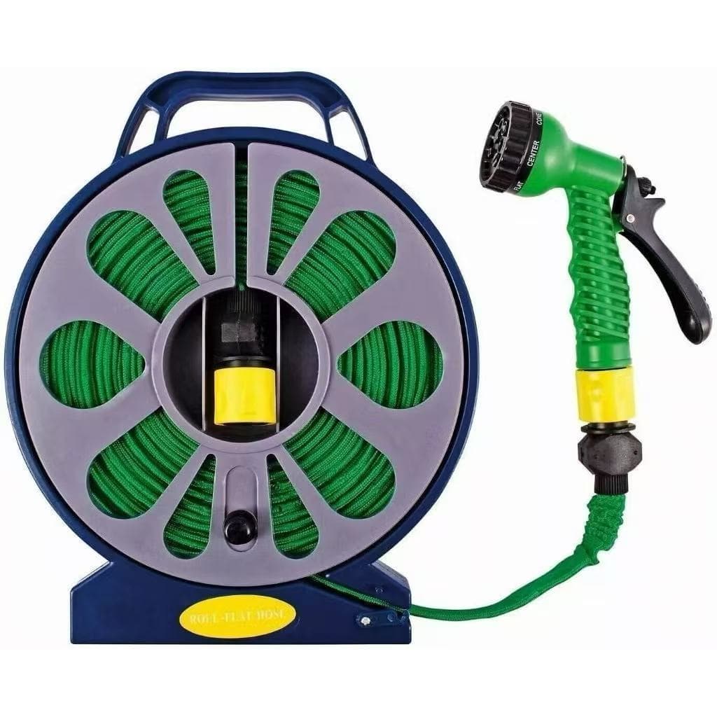 Mangueira Retrátil 15m Com Suporte Carretel Enrolador E Jato Arejator (Lj Smile)