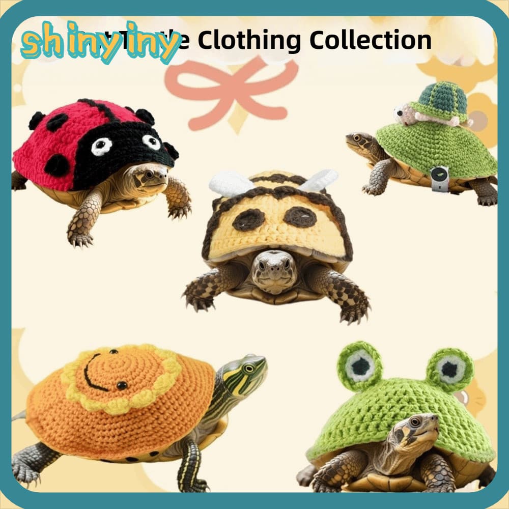 Suéter De Tartaruga Brilhante , Roupas Feitas À Mão De Malha Para Animais De Estimação , Fantasia Decorativa De Cosplay