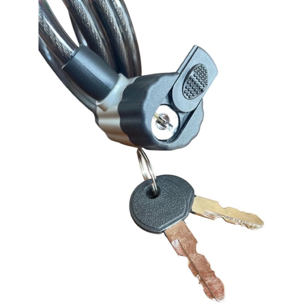 TRAVA TRANCA CADEADO BIKE MOTO CARRO SEGURO 1500mmx10mm preto