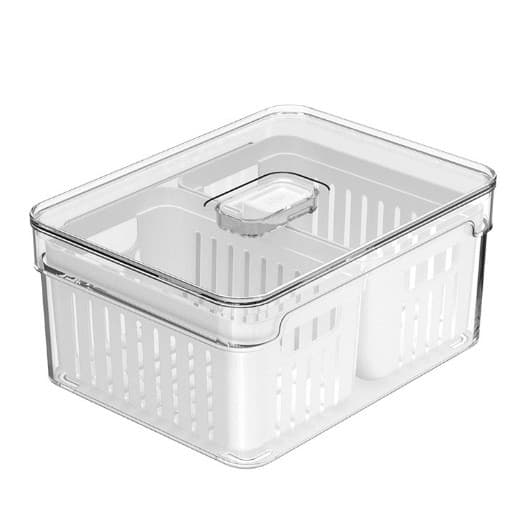 Organizador com Cesto Duplo Ou 2,2L Linha Clear Fresh