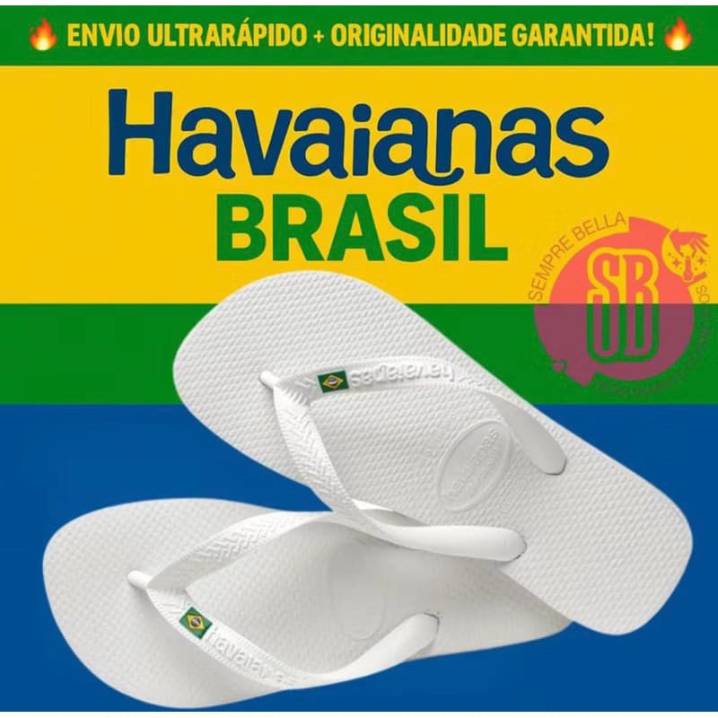 Havaiana com bandeirinha do Brasil  Conforto e estilo para todas as idades.