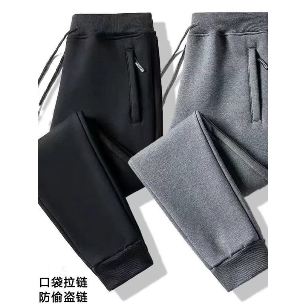 W inverno calças casuais forro de lã masculino espessamento na moda solto tamanho grande quente Sweatpants Tie-up esport