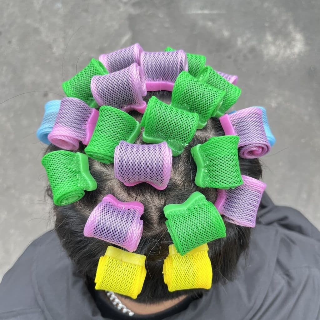 Textura perm volta textura masculino perm caracol rolo automaticamente barra de rolo curling ferro gancho curling ferram