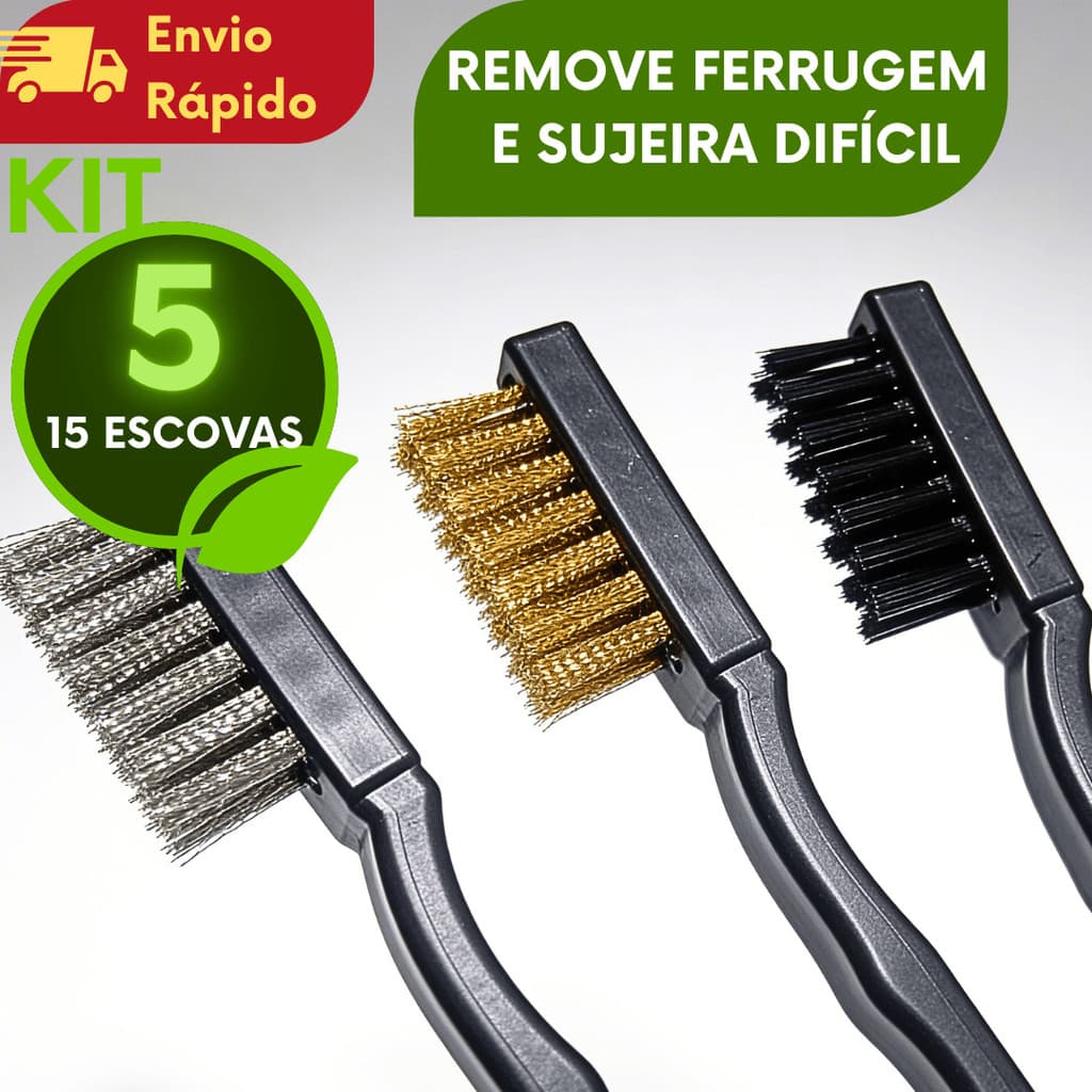 (1/2/3/4/5 UNIDADES) Jogo de 3 Escovas Multiúso Aço Nylon Latão Para Limpeza Pesada Casa Oficina Carro Moto Ferramentas