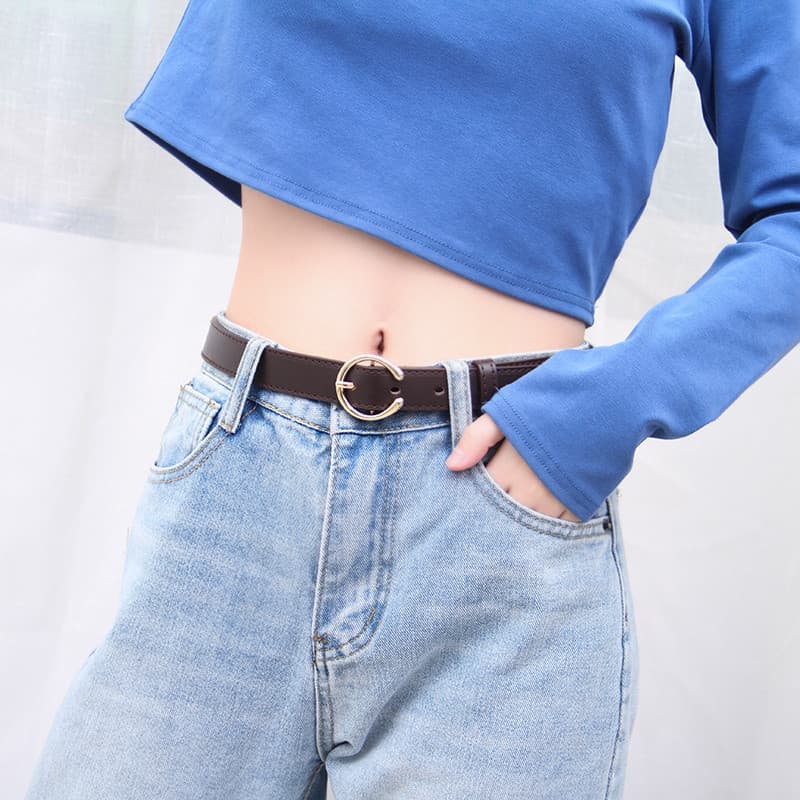 Senhoras cinto pino fivela feminino cinto Jeans All-Match feminino cinto fino ins estilo decoração preto cinto fino esti