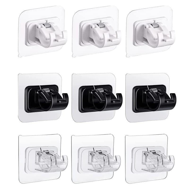 Kit 2/4/6/8 Suportes Para Haste De Cortina Adesiva-Instalação Sem Pregos E Fácil Ajuste