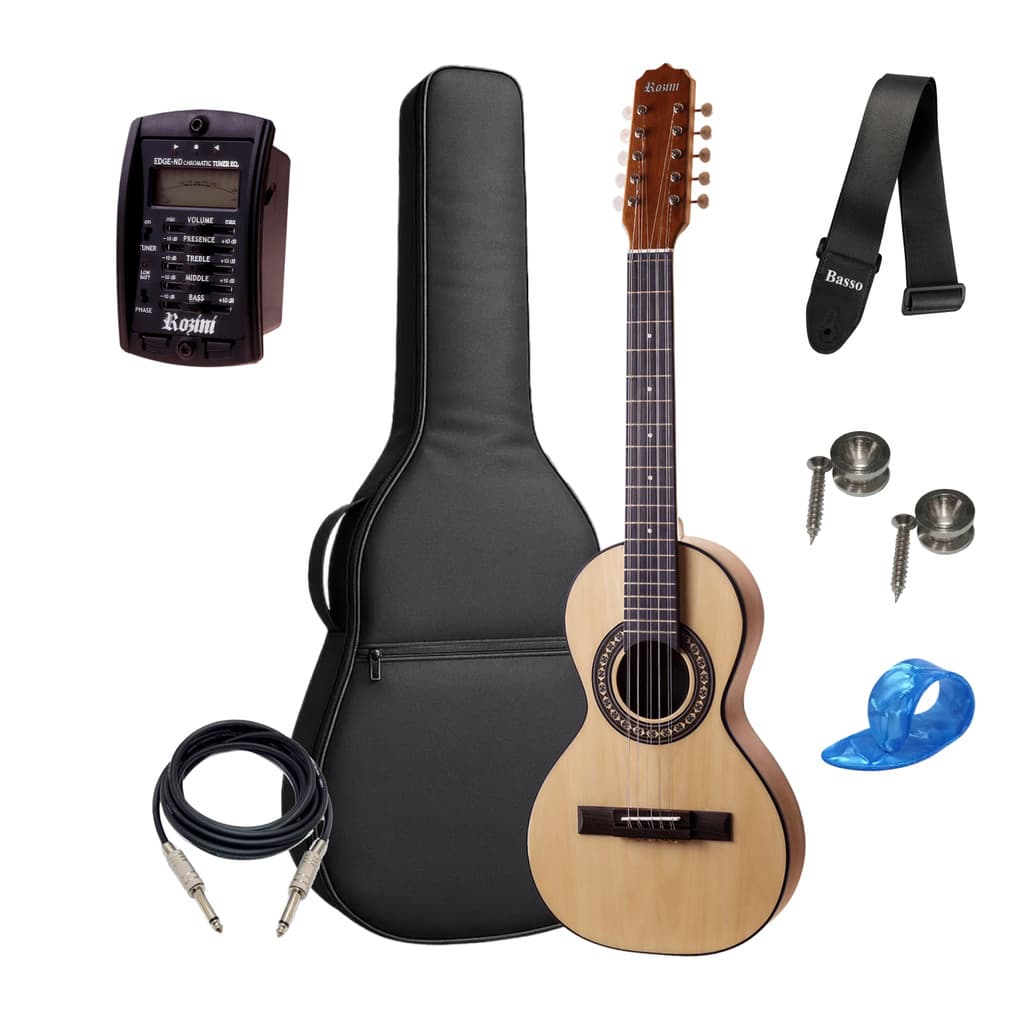 Viola Caipira Rozini Rv 151 Cinturada Eletrica+capa Kit Full