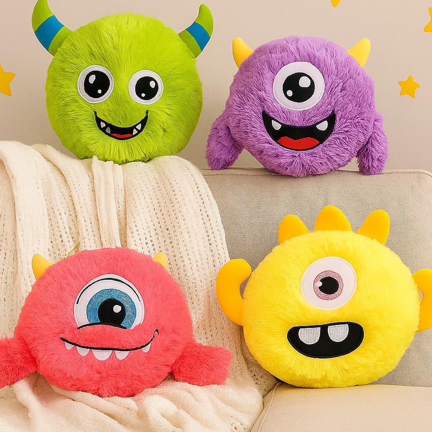 Pelúcia Bola Inflável Monstros Malucos Brinquedo Infantil Divertido Macio Colorido Sortido Personage Achadinhos