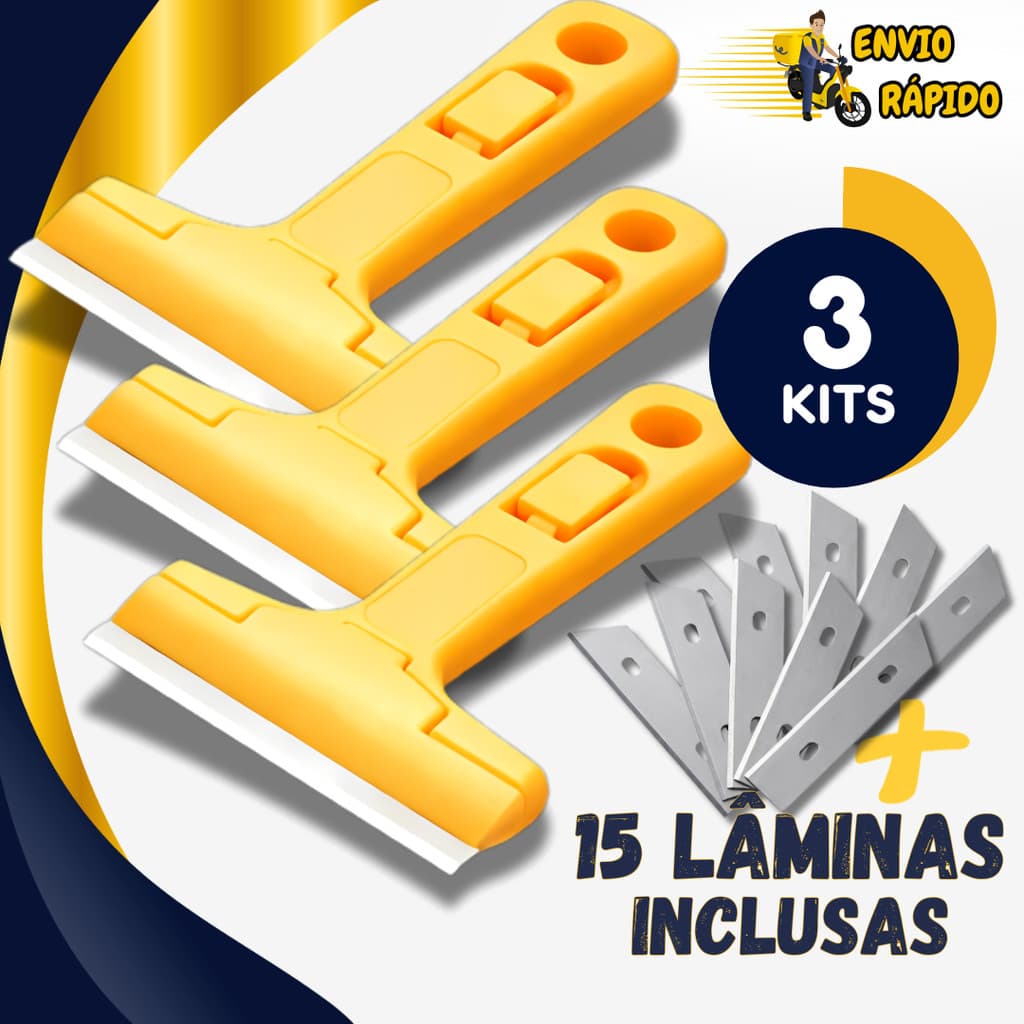 Kit Raspador Multiuso De Vidro Azulejo Piso Estilete Chão Plano Tintas Cerâmica