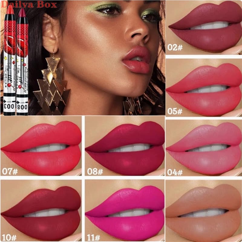 Batom Fosco Caneta lipliner Maquiagem Veludo Labial