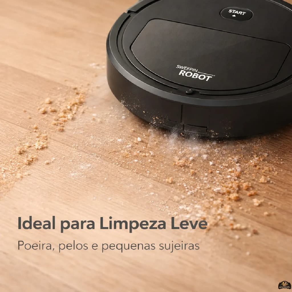 Robô Aspirador Automático Limpeza Leve Casa Pet Prático